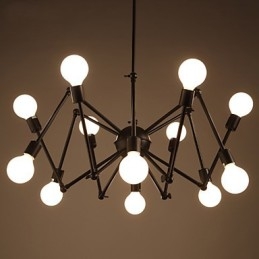 American Loft Black Lights Iron Spider csillár 12 fejjel