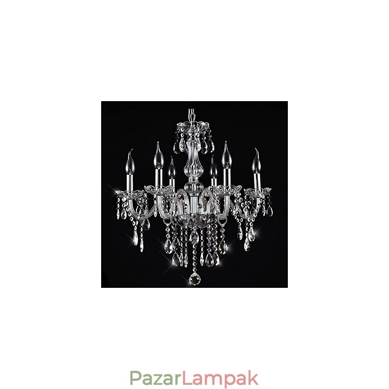 Hagyományos klasszikus vintage kristályból galvanizált kristálycsillár