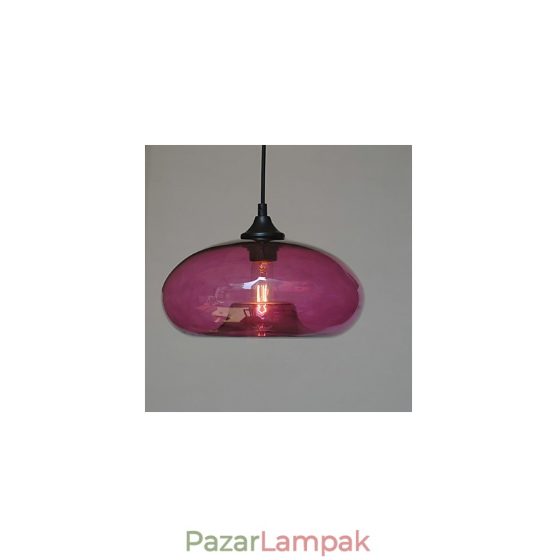 Modern, jellegzetes függőlámpa 1 átlátszó árnyalattal