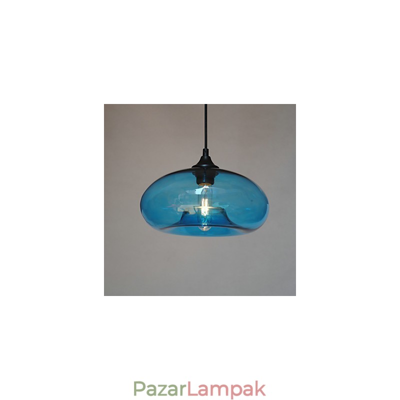 Modern, jellegzetes függőlámpa 1 átlátszó árnyalattal