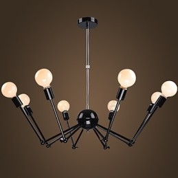 American Loft Black Lights Iron Spider csillár 12 fejjel