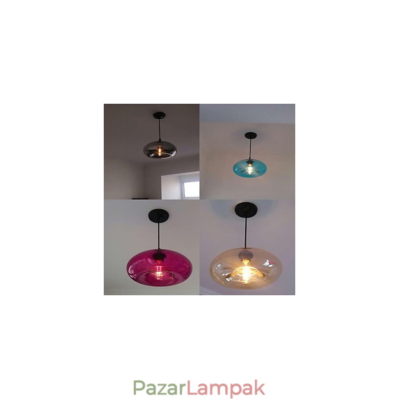 Modern, jellegzetes függőlámpa 1 átlátszó árnyalattal