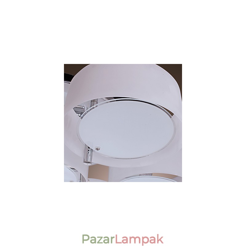 Modern, modern króm fém csillár süllyesztett rögzítés