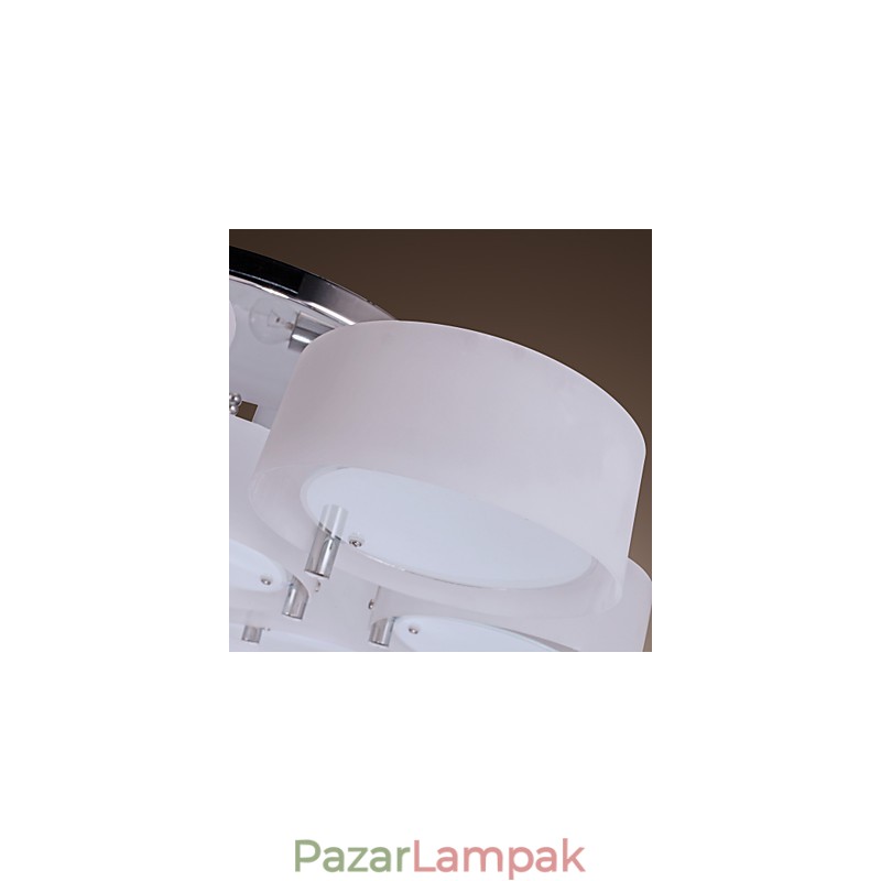 Modern, modern króm fém csillár süllyesztett rögzítés