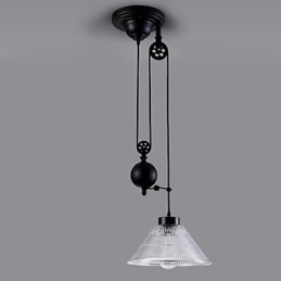 Vintage Pendant Light 1 Light Island Light Előcsarnok medálok Fém + Galss