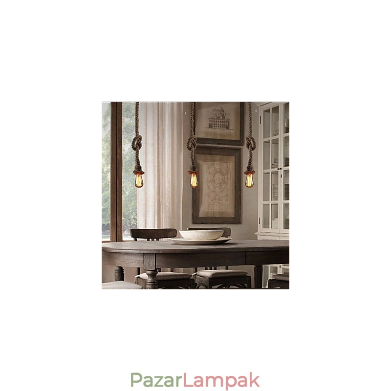 1 Könnyű DIY Art Kender kötél Könnyű Kreatív Kender kötél Droplight