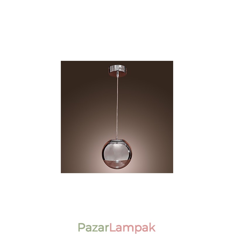 Modern, modern Globe mini stílusú krómozott fém függőlámpa