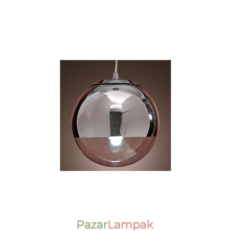 Modern, modern Globe mini stílusú krómozott fém függőlámpa