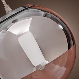 Modern, modern Globe mini stílusú krómozott fém függőlámpa