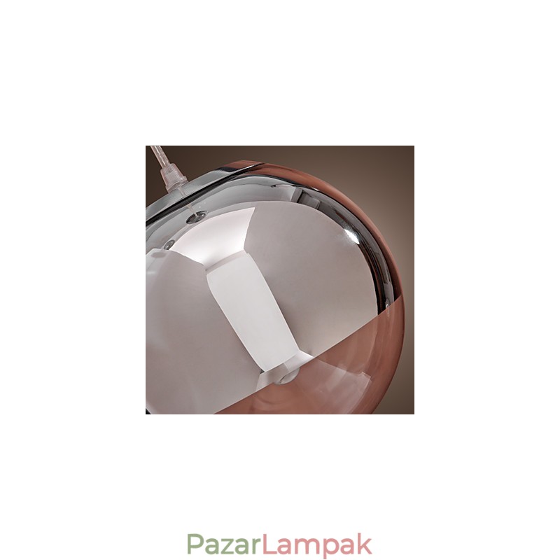 Modern, modern Globe mini stílusú krómozott fém függőlámpa