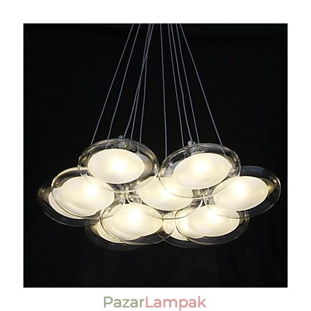 Modern, modern krómozott fém függőlámpa