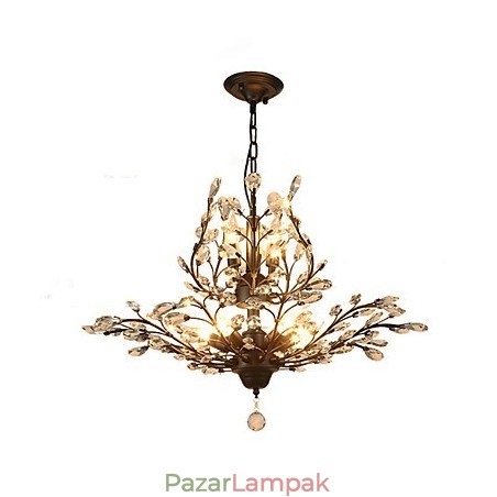Vintage Crystal süllyeszthető 7 Lights fém festés fekete VAGY arany Vintage Crystal süllyeszthető 7 Lights fém festés fekete VAGY arany