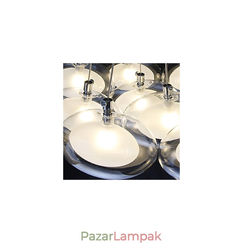 Modern, modern krómozott fém függőlámpa