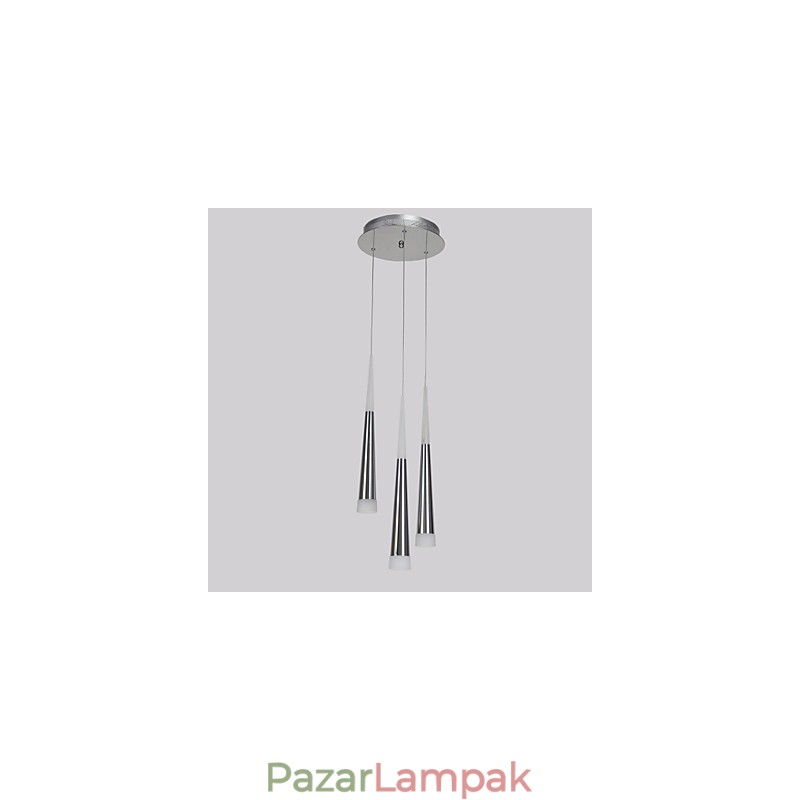 Háromágyas függőlámpa Modern, kortárs étkező gyerekeknek, fém kerek baldachin
