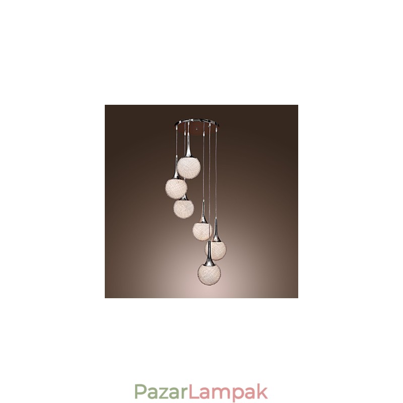 Modern, kortárs földgömb, galvanizált fém süllyesztett tartó