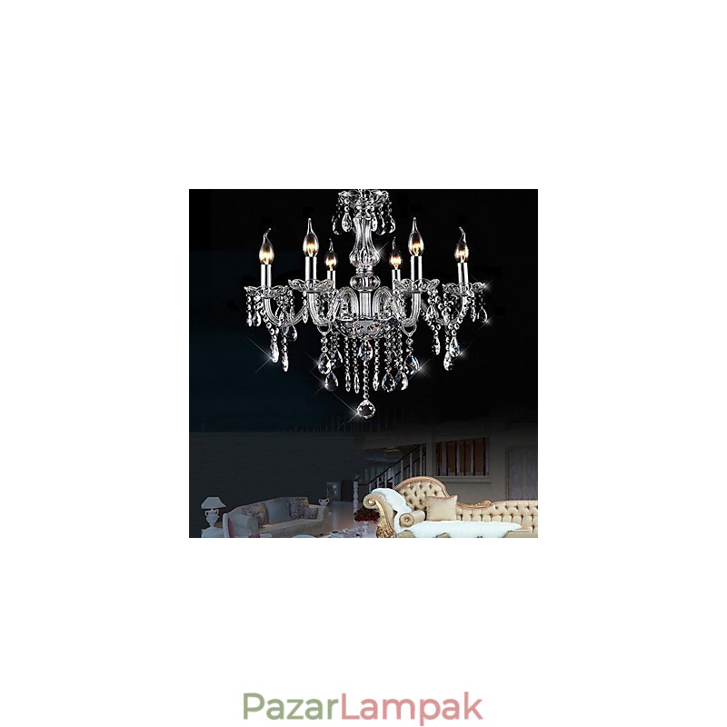 Hagyományos klasszikus vintage kristályból galvanizált kristálycsillár