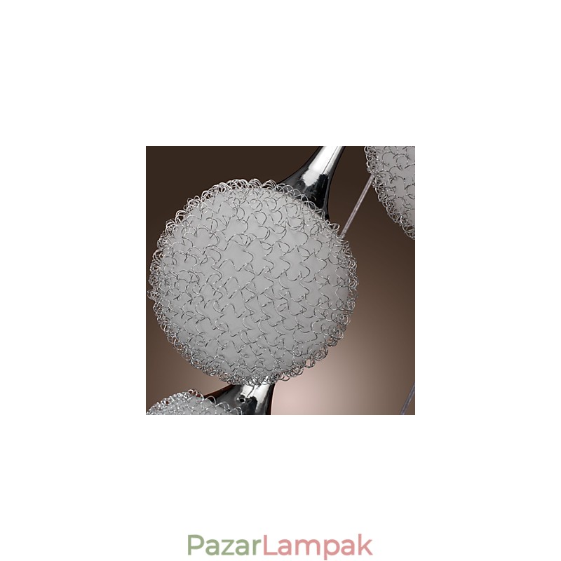 Modern, kortárs földgömb, galvanizált fém süllyesztett tartó