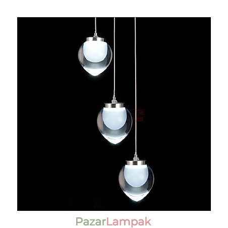 Modern, modern krómozott fém függőlámpa