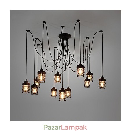 Vintage Edison többszörös állítható barkács mennyezeti lámpa Fényfüggő világítás csillár Modern elegáns ipari étkező Vintage Edison többszörös állítható barkács mennyezeti lámpa Fényfüggő világítás csillár Modern elegáns ipari étkező