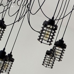 Vintage Edison többszörös állítható barkács mennyezeti lámpa Fényfüggő világítás csillár Modern elegáns ipari étkező