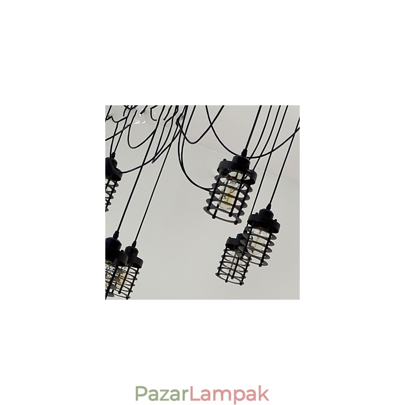 Vintage Edison többszörös állítható barkács mennyezeti lámpa Fényfüggő világítás csillár Modern elegáns ipari étkező
