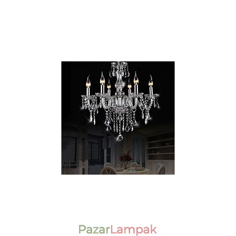 Hagyományos klasszikus vintage kristályból galvanizált kristálycsillár