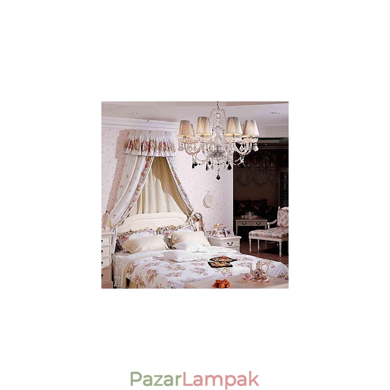 Csillár kristály luxus modern nappali 8 lámpa