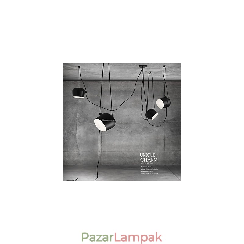 Modern, kortárs festésű fém függőlámpa