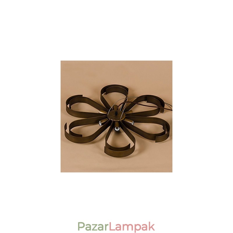 American Country Iron Industrial Wind virág Függeszték lámpa