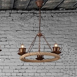 Kerámiaipari szélkötélcsillár RetroLron csillár Egyszerű3