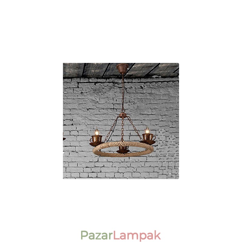Kerámiaipari szélkötélcsillár RetroLron csillár Egyszerű3
