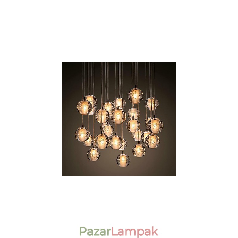 Függeszték G4 Retroifit 3W krómozott kristály modern modern függőlámpa
