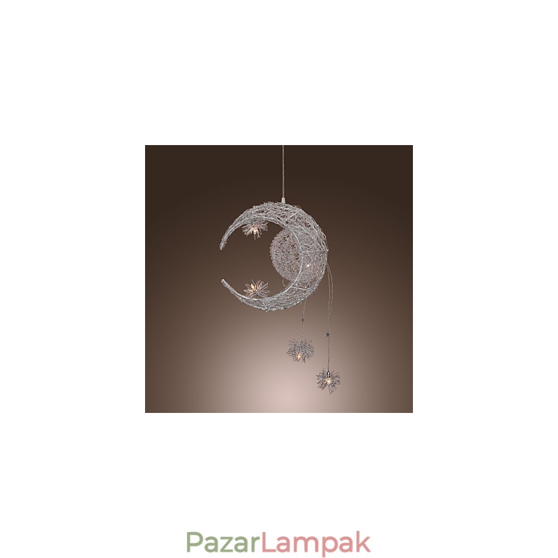 Modern, kortárs földgömb mini stílusú, galvanizált fém függőlámpa