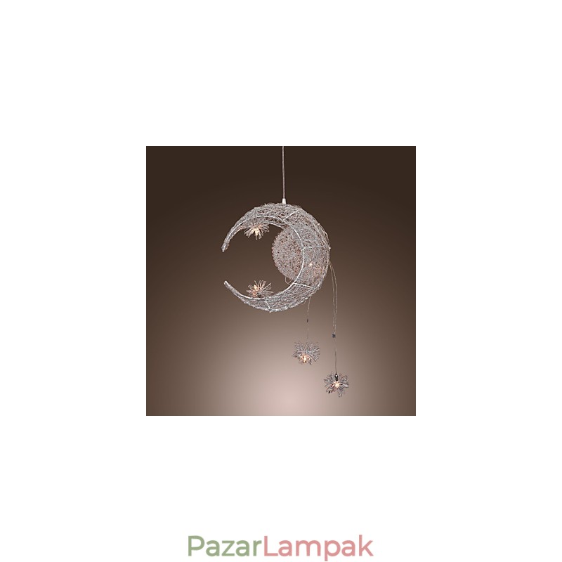 Modern, kortárs földgömb mini stílusú, galvanizált fém függőlámpa