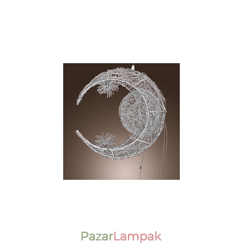 Modern, kortárs földgömb mini stílusú, galvanizált fém függőlámpa