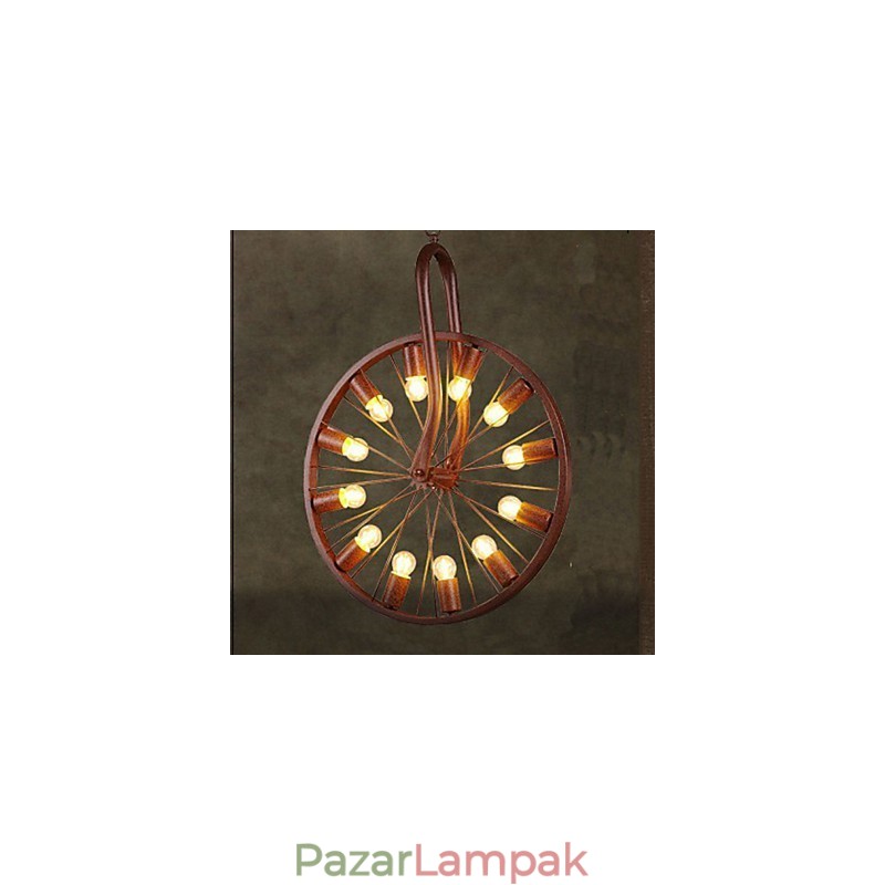 Retro kerekes függeszték a régi ipari függőlámpához A