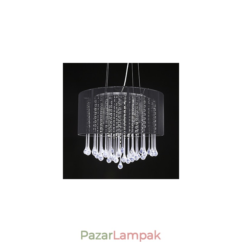 Dobfüggő modern 4 fényű tekercses lámpaernyő kristálycsillár csillár modern minimalista dizájn