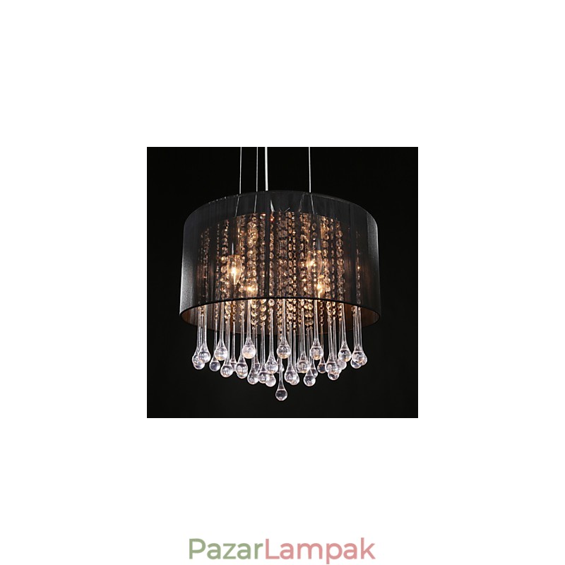 Dobfüggő modern 4 fényű tekercses lámpaernyő kristálycsillár csillár modern minimalista dizájn
