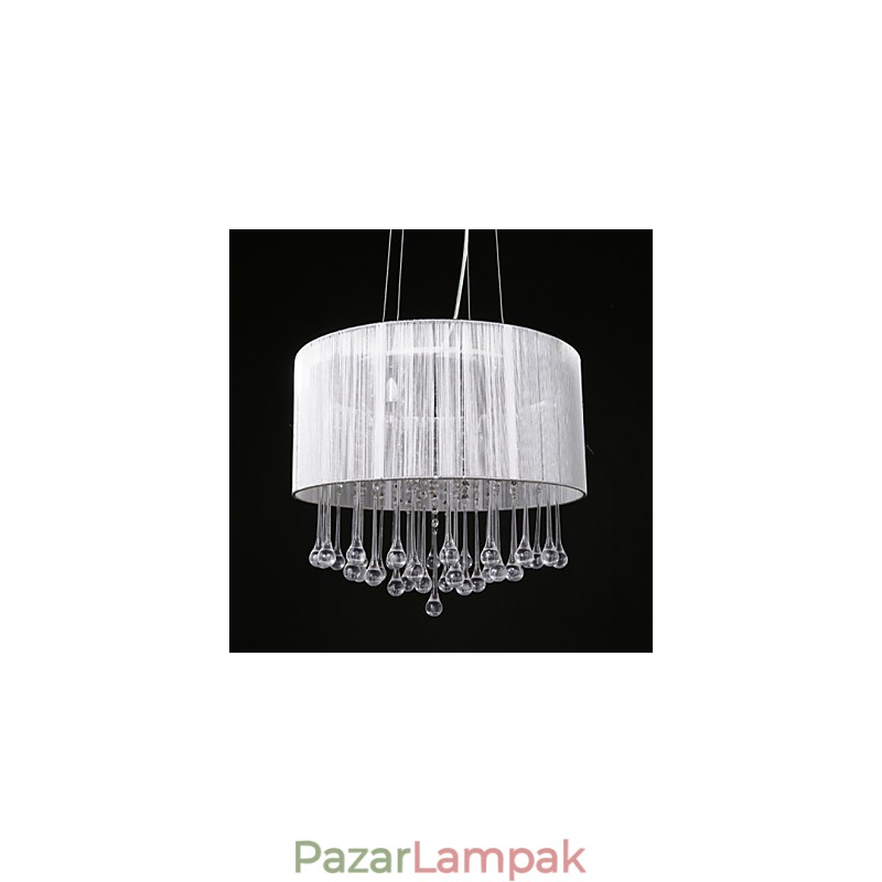 Dobfüggő modern 4 fényű tekercses lámpaernyő kristálycsillár csillár modern minimalista dizájn