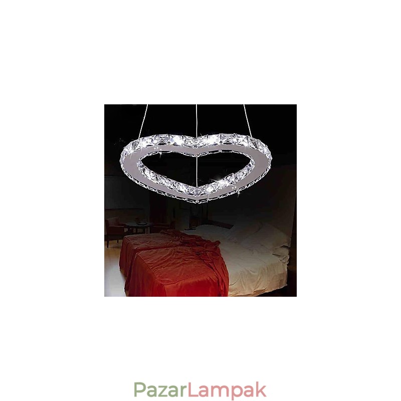 Modern modern kristály króm fém csillár