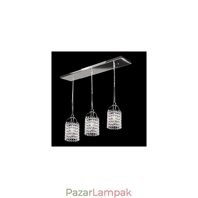 Kristály fém függőlámpa