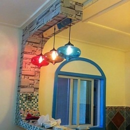 Buborék design függő 1 lámpa átlátszó árnyalattal