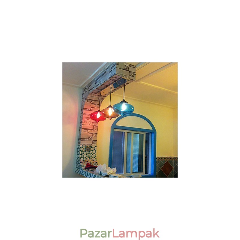 Buborék design függő 1 lámpa átlátszó árnyalattal
