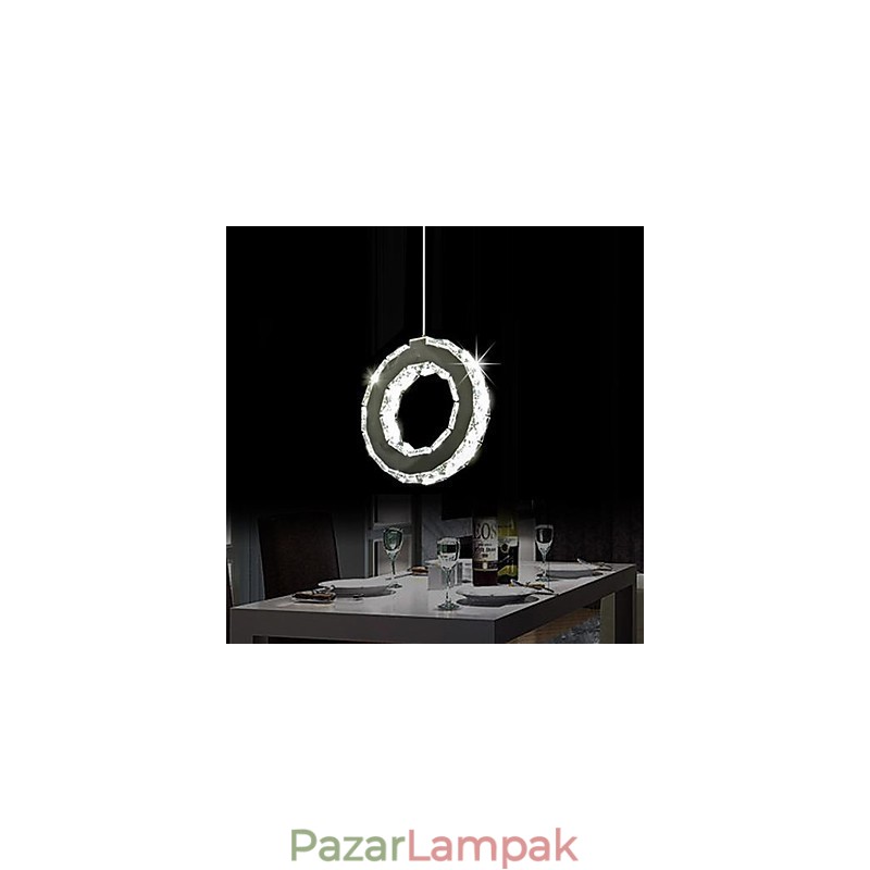 Modern, kortárs kristály fém függőlámpa