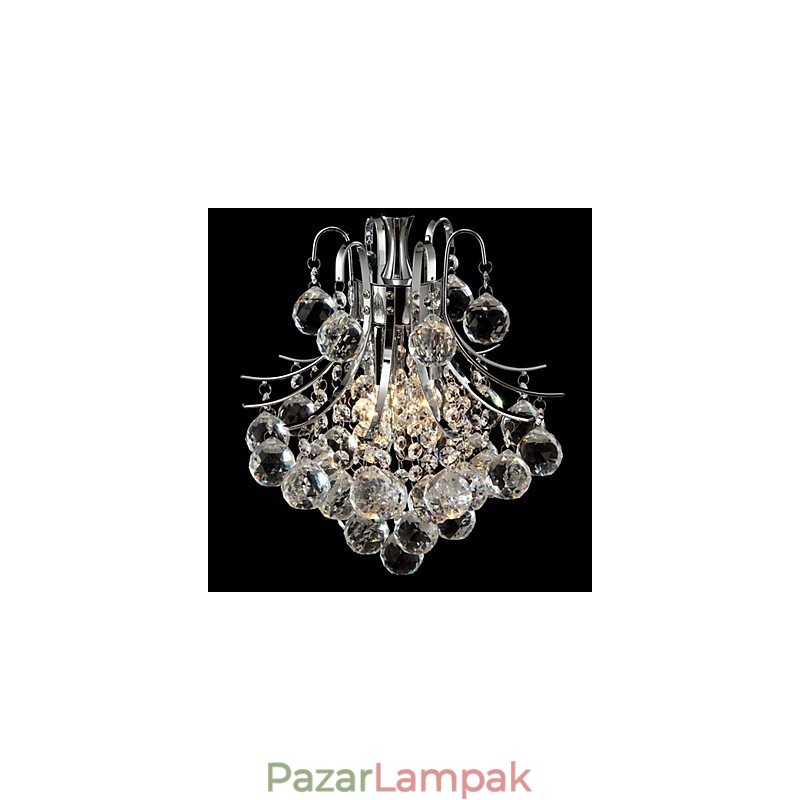 Modern, modern kristály króm csillár függőlámpa