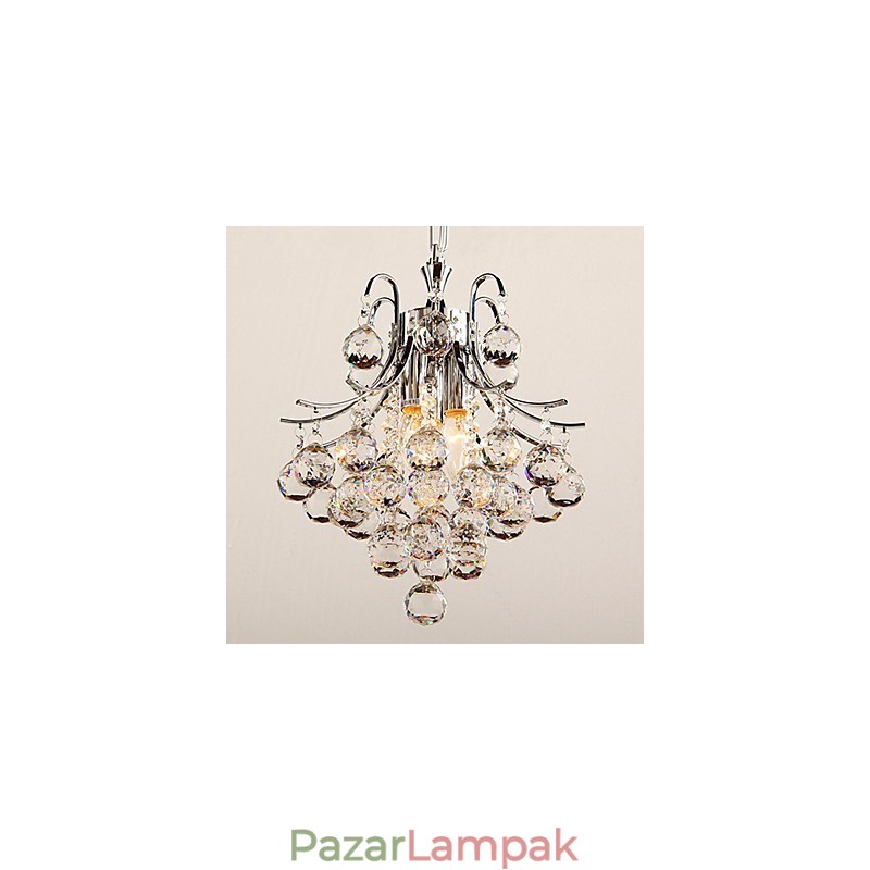 Modern, modern kristály króm csillár függőlámpa