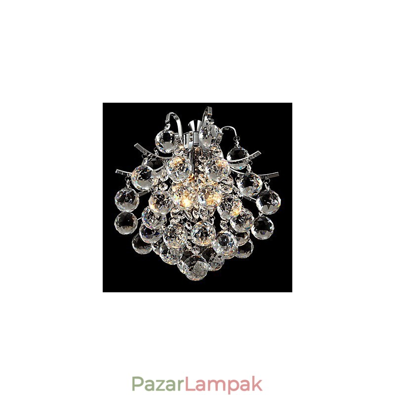 Modern, modern kristály króm csillár függőlámpa