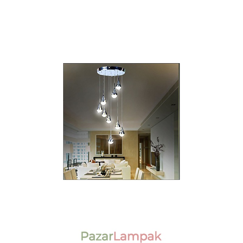 Lámpák és Lámpák Lépcső Stage 9 fej mennyezeti lámpa