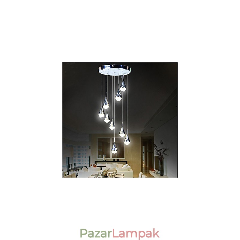 Lámpák és Lámpák Lépcső Stage 9 fej mennyezeti lámpa