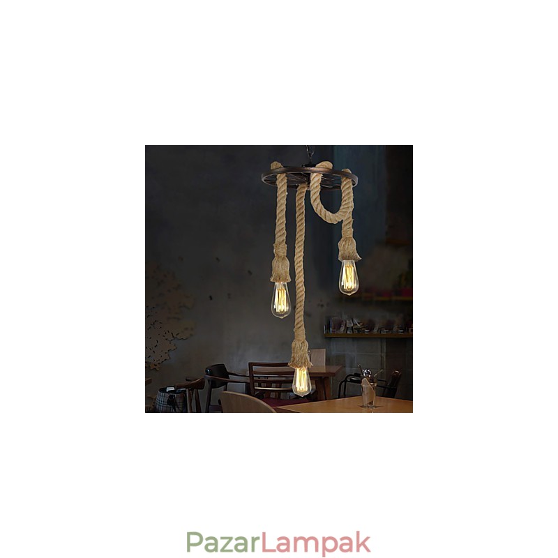 Retro mini stílusú galvanizált fém függőlámpa